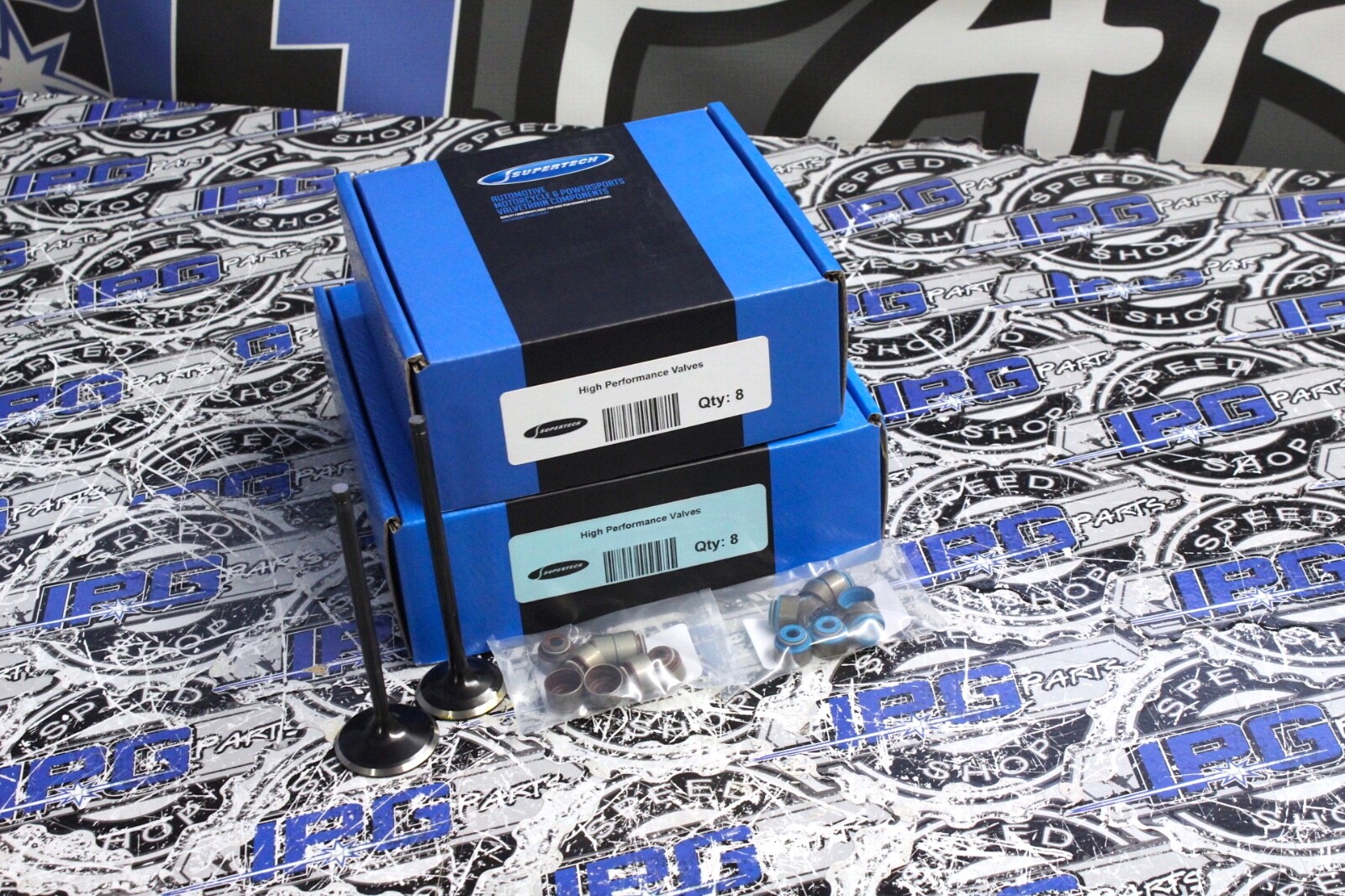 Supertech STD Size Flat Valves Set & Seals For Honda Acura B16 B18C1