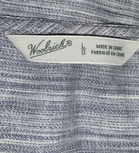 Woolrich Sz LARGE Outside Air Eco Rich Tank Top Shirt Cotton Linen EUC - Picture 9 of 11