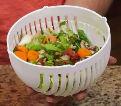 60 Second Salad Cutter Bowl, Vegetable Chopper, Chop Fresh Vegetables and Fruits - Bild 5 von 9