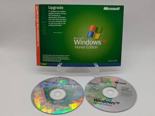Microsoft 2002 Windows XP Home Edition Upgrade CD w/Key *No Box*