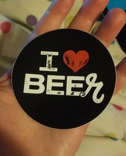 Reuben's Brews - officially-licensed " I ❤ BEER " glossy sticker decal
