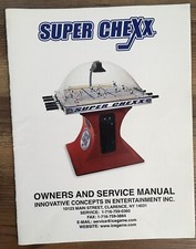SUPER CHEXX BUBBLE HOCKEY ARCADE GAME OWNERS MANUAL USED