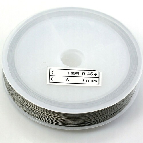 Tigertail beading wire nylon-coated stainless steel Clear 0.3-0.6mm Strong 7 str - Picture 10 of 16