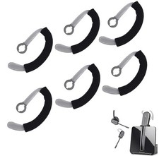 6 pcs Small Earhook w/ Sleeve Cover for Plantronics SAVI CS540 W740 W745 W440