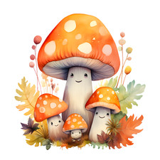 Wall decal sticker mushroom wall sticker 18 x 18 cm large