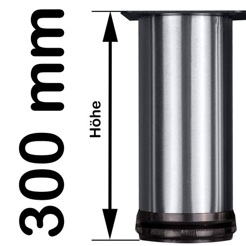 4 Möbelfüße EDELSTAHL Möbelfuß Ø50mm Sockelfuß Sockelfüße verstellbar Möbel Füße - Bild 15 von 16