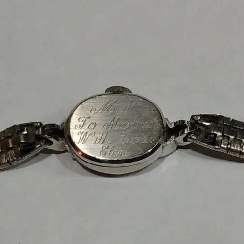 Vintage Ladies Diamond 14k White Gold  OMEGA Watch Personalized image 2