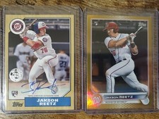 2022 Topps Series 1 Jakson Reetz 1987 Auto And Gold Foil