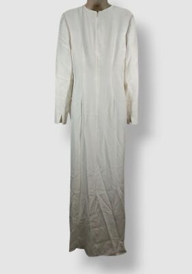 knee length dresses for ladies Ivory Pleated V-Neck Maxi Dress main image 0