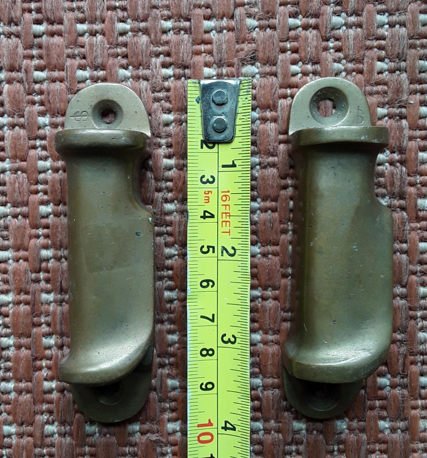 Pair Of Vintage Boat Jamming Cleats Bronze