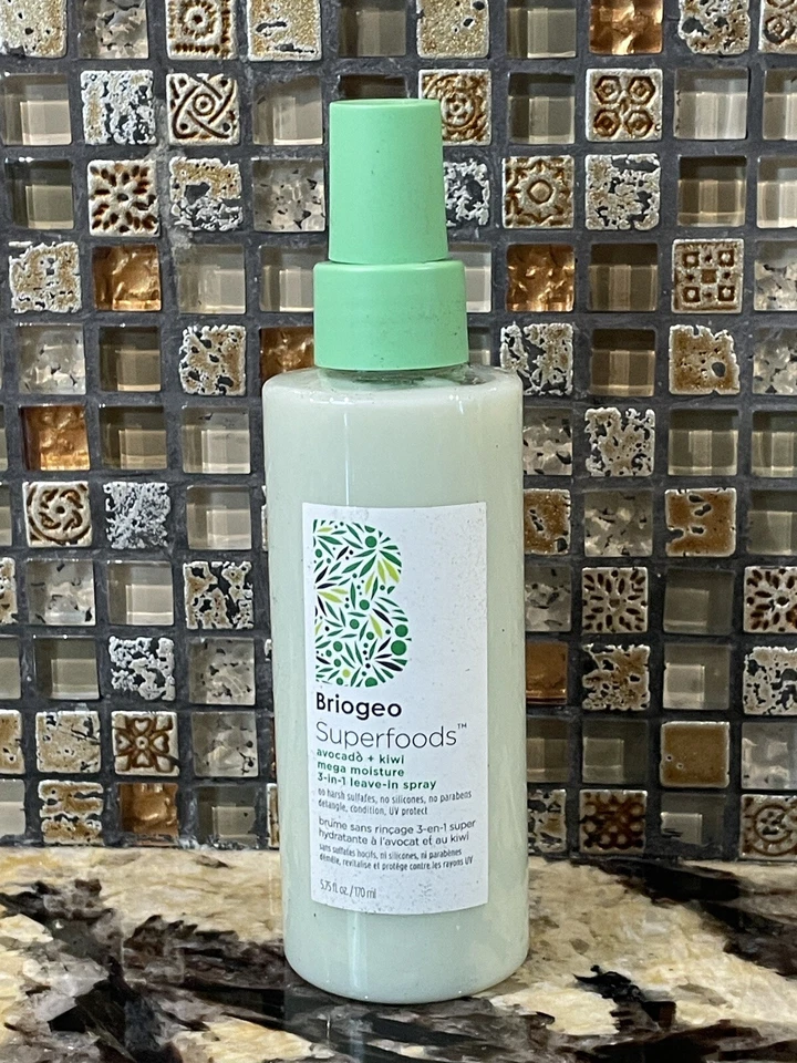 Paquete 2 Briogeo Superfoods Aguacate + Kiwi Mega Humedad Spray Sin Enjuague 5.75oz Foto 3 de 4