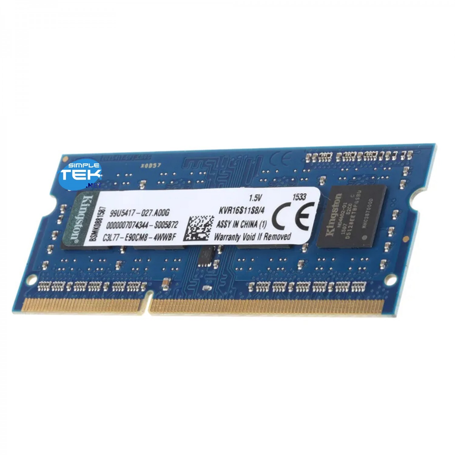 Kingston 4gb Ddr3l 1600mhz 1.35v Memoria Banco Modulo Ram Sodimm Notebook_