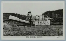 Post Card RPPC Gold Dredge Dawson Creek A3