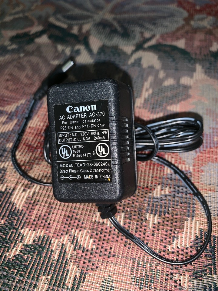 Canon AC Power Supply Charger Adapter AC-370 | eBay