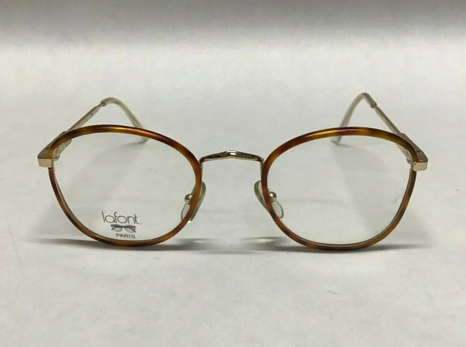 Monturas de diseño vintage Lafont Youth 45 Gold Tortoise M204 44-18-115 Foto 3 de 4