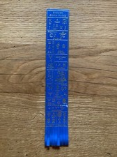 English China Marks Leather Bookmark, Blue With Gold Effect Gilding