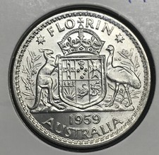 Australian 1959 FLORIN CH UNC