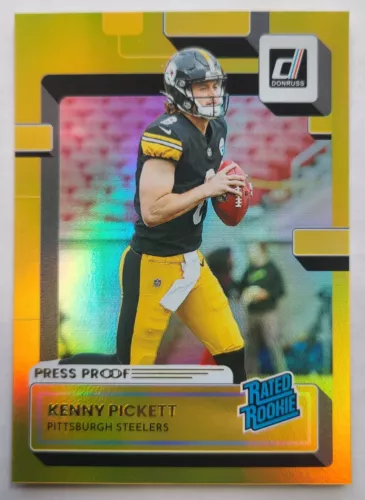 2022 Donruss KENNY PICKETT Rated Rookie Gold HOLO Press Proof #301 RC (J193)