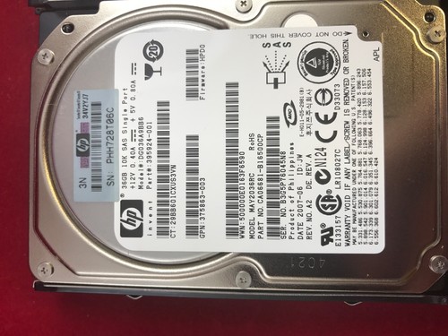 HP 36GB 2.5" Hard Drive 375859-B21 375696-001 10K - Picture 4 of 4