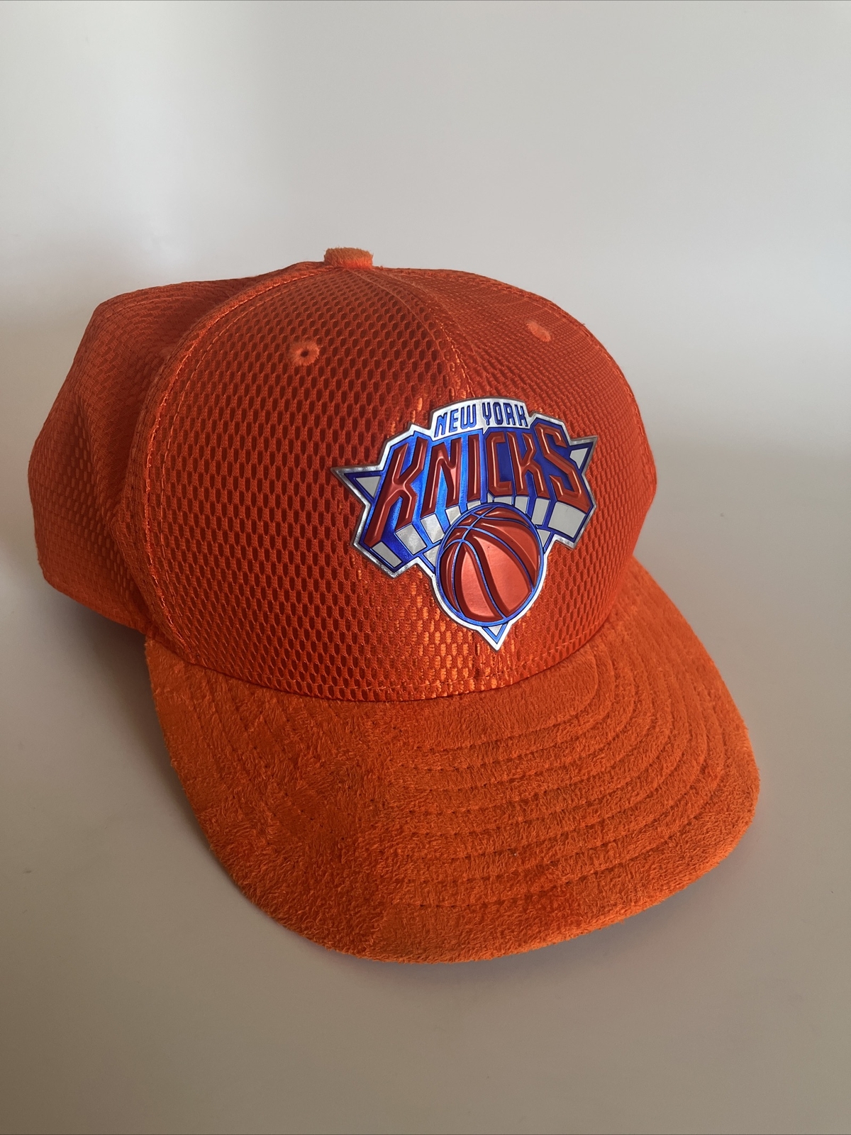 New Era 59Fifty New York Knicks Suede Bill Fitted Hat Cap Sz