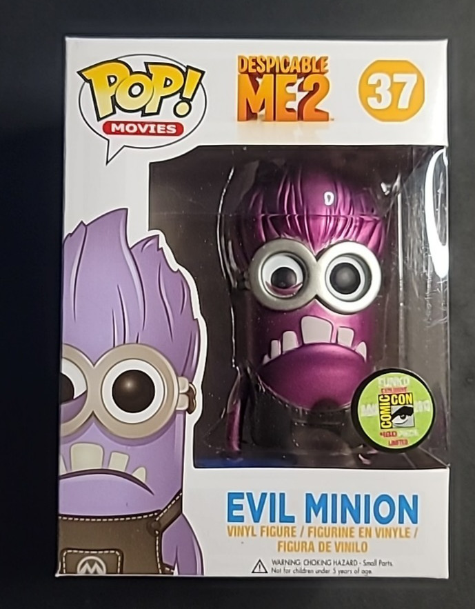 Funko Pop! Películas Despicable Me 2 Evil Minion Metallic #37 Sdcc 2013 Le 480