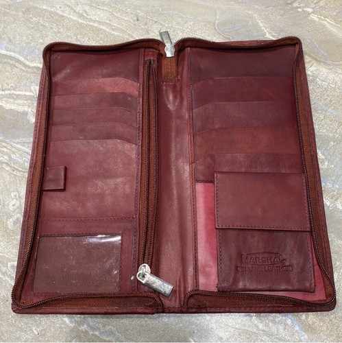 marshal genuine leather wallet Maroon