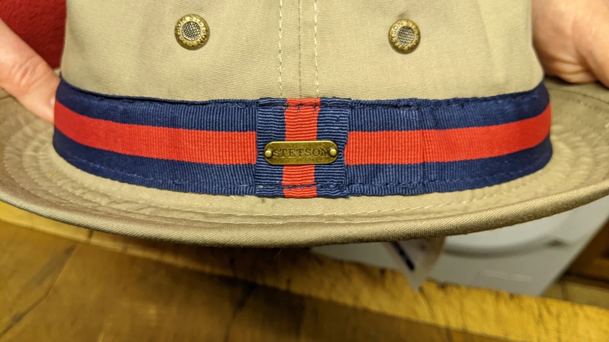 IMPORTED USA Stetson Fairway Pork Pie Bucket Hat XL Bob Mortimer