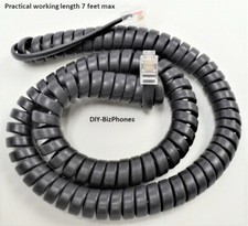 2-Pack Charcoal Gray 9Ft Vertical Phone Handset Cord Edge DX-120 EP100G Comdial
