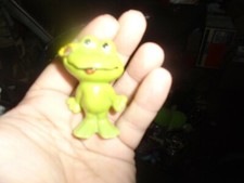 Vintage Green Frog with Bee on face