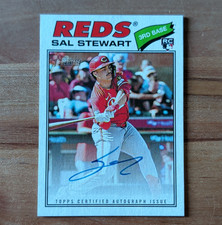 Topps 2026 Heritage Sal Stewart Autograph Real One Reds Baseball Card