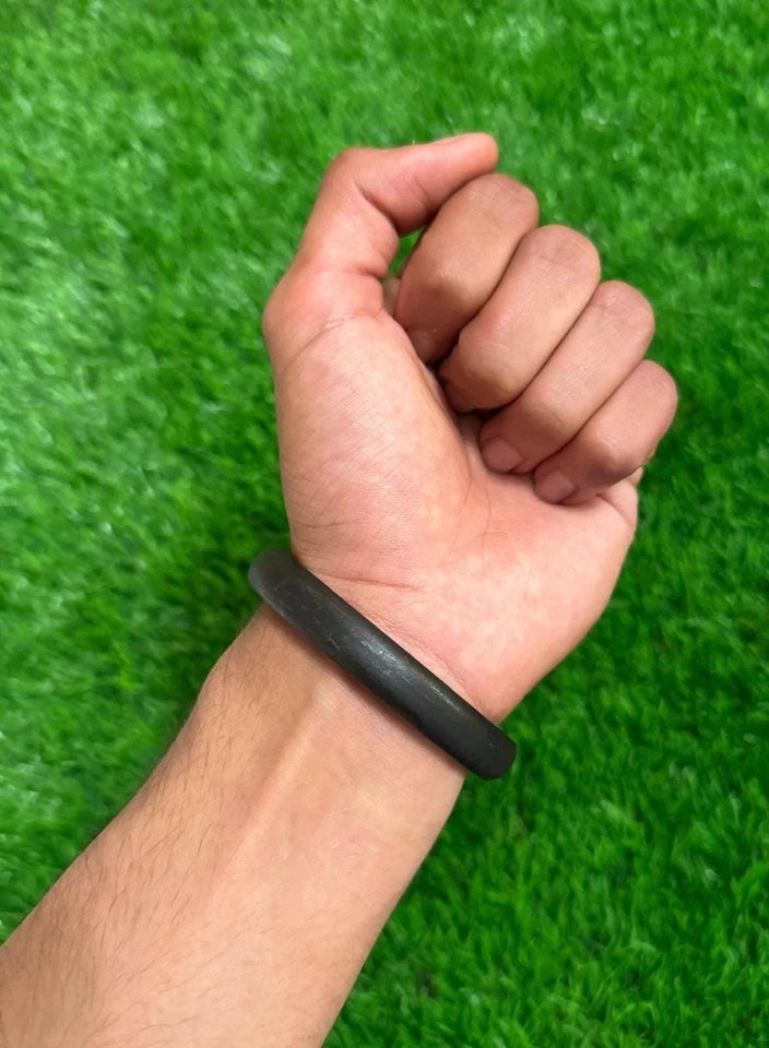 Sikh Sarbloh Kara reines Eisen schwer schwarz Armreif Metall Singh Kaur Armband Khalsa - Bild 2 von 4