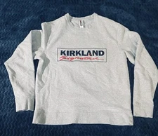 Unisex KIRKLAND SIGNATURE Logo Sweatshirt COSTCO Gray Mens Medium Women Large