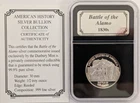 Battle of the Alamo 1830s Danbury Mint 1/2 Troy oz .999 Fine Silver Round Proof