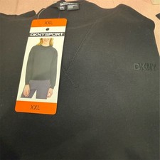 DKNY Sport women  s Crewneck Sweatshirt 2XL Black Pullover Long Sleeve soft gift