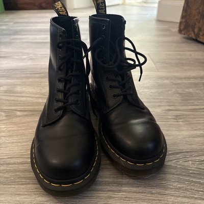DR MARTENS 1460 BOOTS LEATHER LACE UP BOOTS BLACK SMOOTH excellent condition
