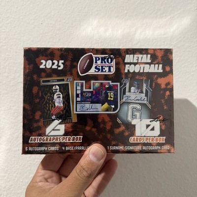 2025 LEAF PRO SET METAL NFL FOOTBALL HOBBY BOX - FIND 5 AUTO PER BOX