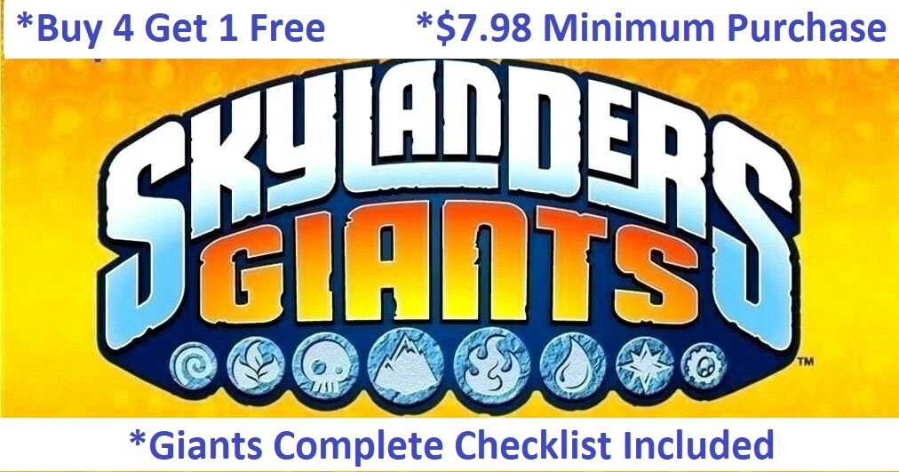 *Buy 4=1Free Skylanders Giants Complete UR Set w Checklist*$7.98 Minimum👾