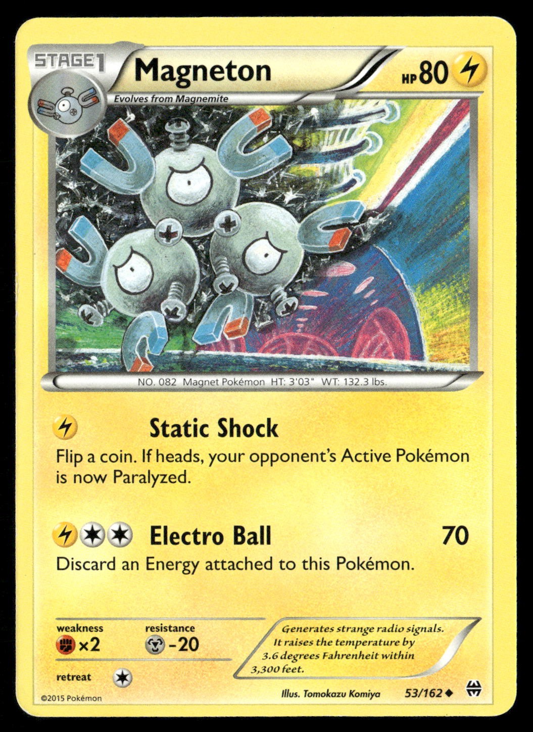 Magneton 53/162 Uncommon BREAKthrough Pokemon Lightly Played