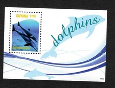 Guyana: Dolphins, Dolphins, Block MNH