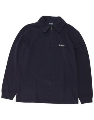 Champion Herren Fleecepullover mit Reißverschluss am Ausschnitt Large marineblau Polyester AS04