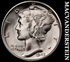 1945-S Mercury Dime- Choice Gem Brilliant Uncirculated++++ No Reserve #J3288