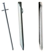 Heringe  Sturmband  Zelthaken 38 cm,  Zelt Nagelstift, Zelth&auml;ringen 24,5 cm
