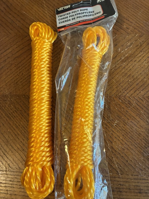 Lot Of 2 New Poly Rope. Only 1 In Packaging