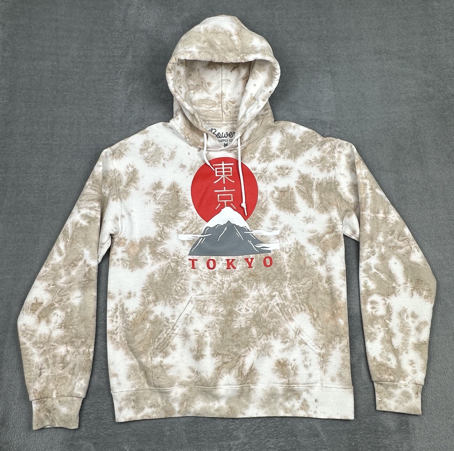 Bowery Supply Hoodie Mens Medium Tie Dye Sweatshirt Tokyo Skater Streetwear