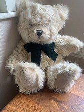 House Of Fraser Plush Bear Green Scarf