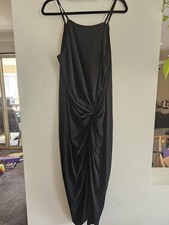 City Chic Black Athen Drape Dress Size XS