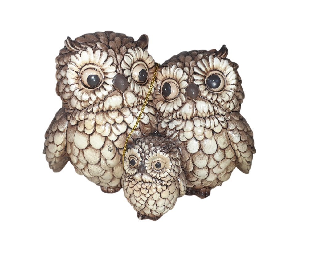 Hooters Owl Family Figurine, Birds, Animals, Birthdays, Christmas LP75440