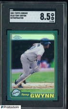 2001 Topps Chrome Retrofractor #168 Tony Gwynn Padres HOF SGC 8.5 NM-MT+