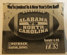 Alabama Crimson Tide Vs North Carolina College Football Vintage Print Ad Tpa16