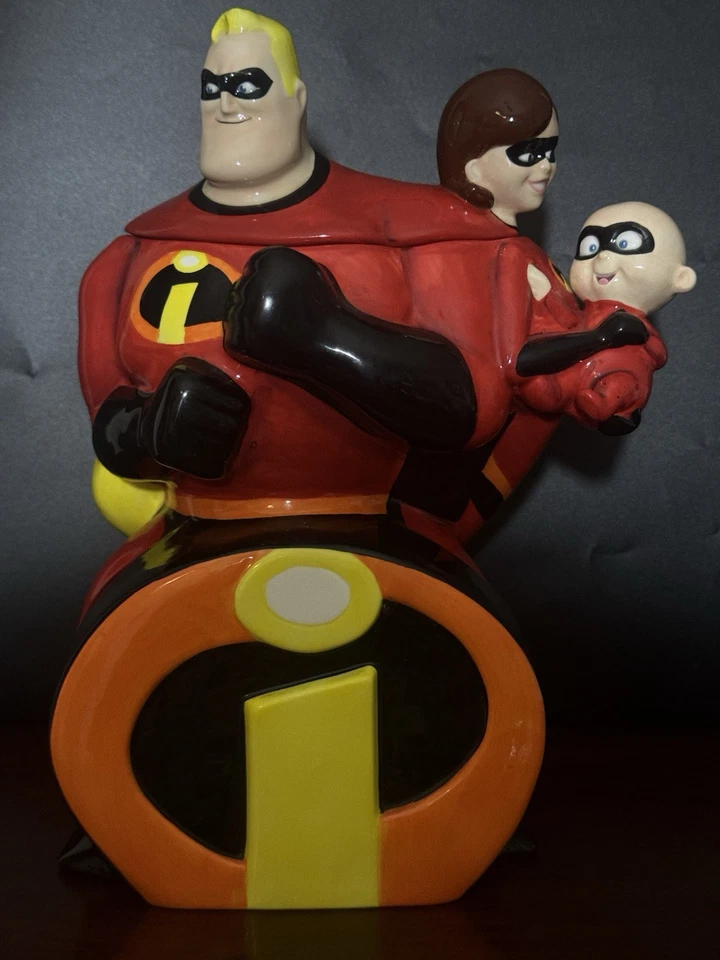 Tarro de galletas Los Increíbles Disney Direct Pixar 3D Elastigirl tablero retirado 13" Foto 3 de 4